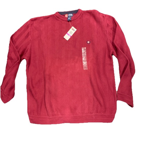 Chaps Other - Chaps Mens Maroon Knit Pullover Crew Neck Sweater Long Sleeve Size XXL NWT